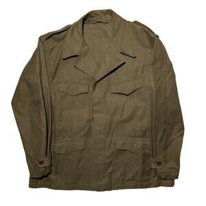 Vintage French Military M47 Jacket – Olive Green Twill, Size 26, Rare Field Coat